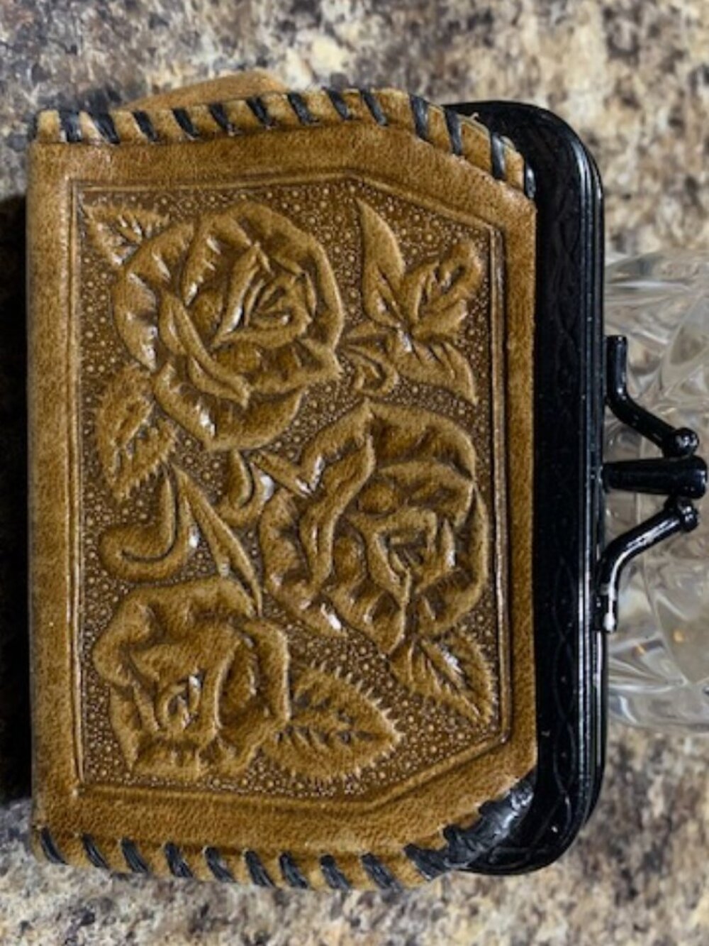 Leather Coin Purse, Tooled